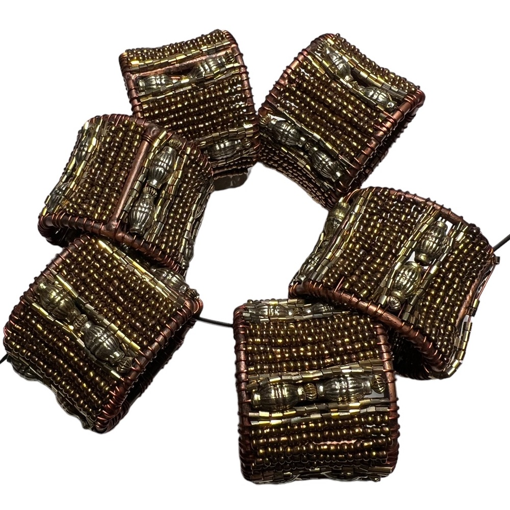 Trendex Beaded Napkin Holders - Set of 6